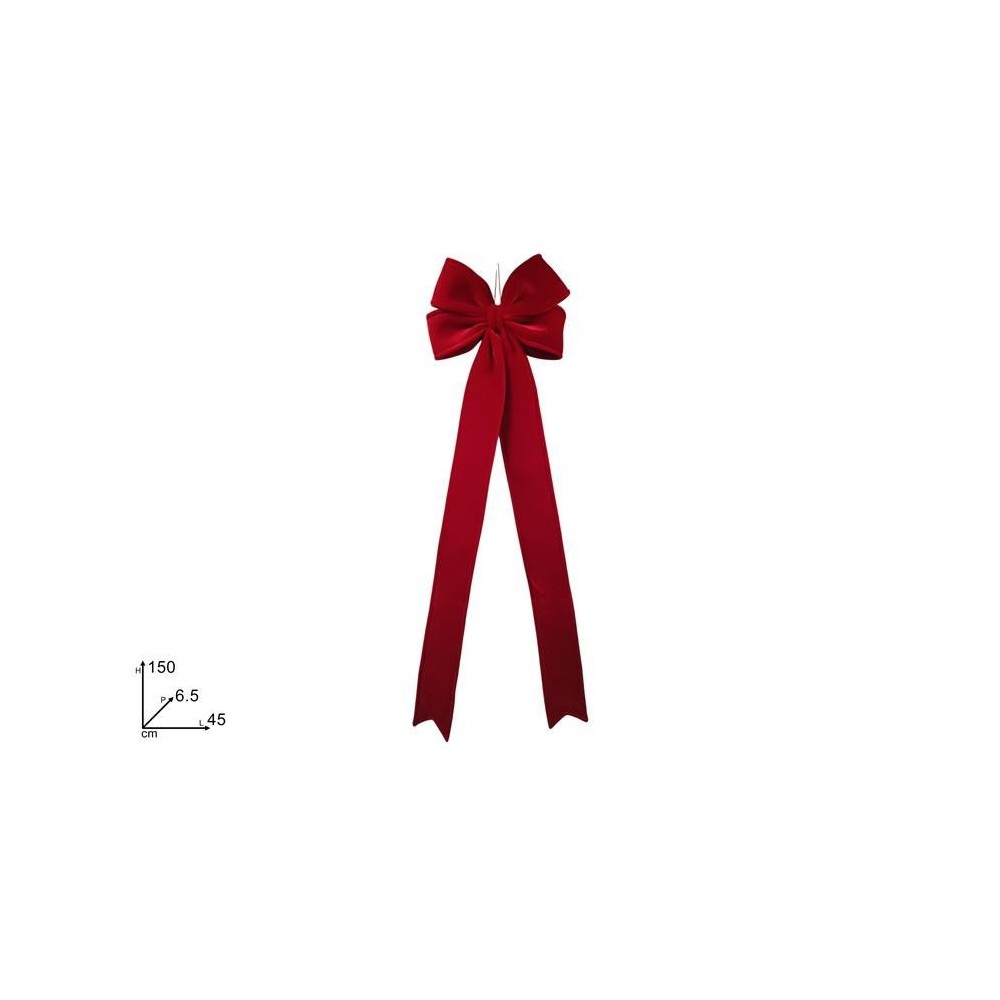 FIOCCO 45X150CM VELLUTO ROSSO